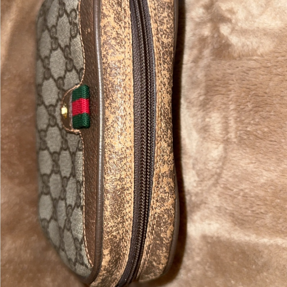 Gucci Beige GG Canvas Crossbody with Brown Leather Trim and Green-Red Web - Picture 5 of 15